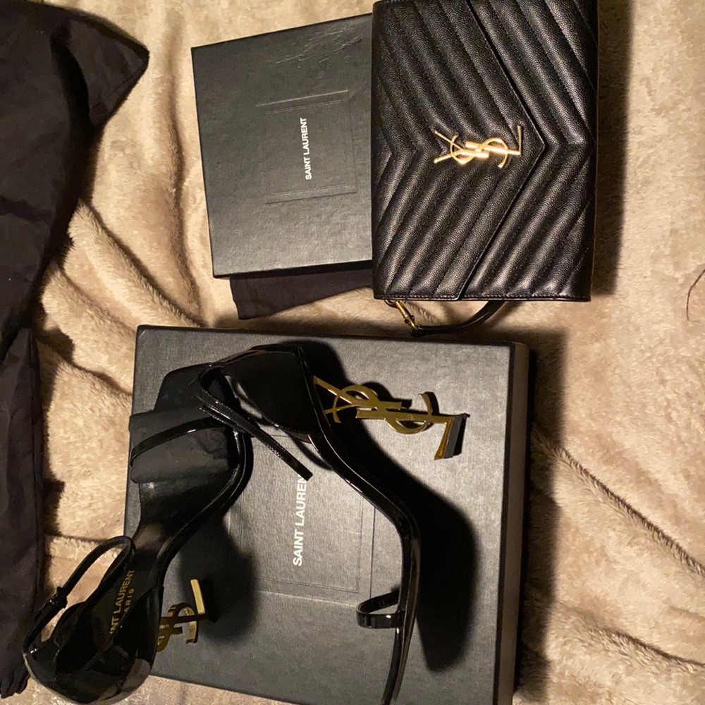 YSL SHOES AND CLUTCH